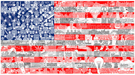 Charles Fazzino Charles Fazzino Historically... Our American Flag (DX)